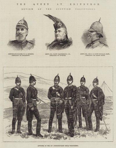 Dronningen i Edinburgh, anmeldelse af de skotske frivillige af Frank Dadd